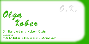 olga kober business card